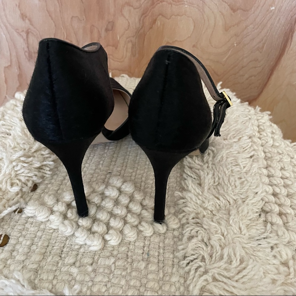 Louise et Cié Inulya Black Calf Hair Pointy Toe Pumps - Picture 4 of 8